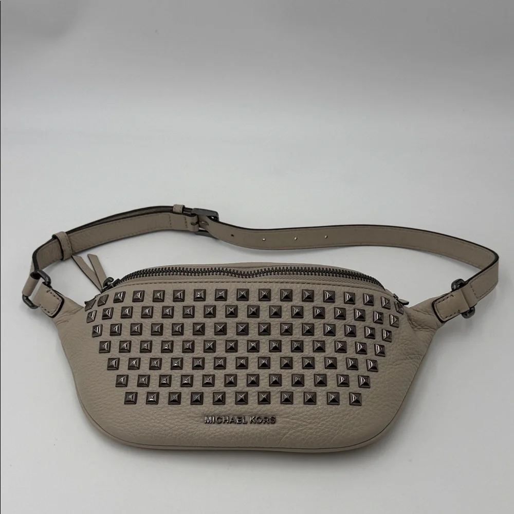 Michael Kors Rhea Zip Pyramid Stud Belt Bag - Picture 1 of 8